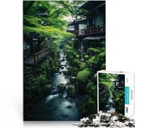 Puzzle 1000 pièces pour Adultes Art du Paysage Japonais Fabriqué en Carton pour Les 14 Ans et Plus Staycation Tuer Le Temps Idées Cadeaux。Taille：38x52cm/14.96x20.47pouce