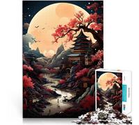 Puzzle 1000 pièces pour Adultes Art du Paysage Japonais Jouets éducatifs d'apprentissage Renforcer l'amour Entre Les Couples 75x50cm