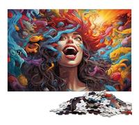 Puzzle 1000 pièces pour Adultes Art Fantastique en Couleur Amusant en Famille avec Affiche Assortie et fiche de Questions-réponses (1000 pièces 38 x 26 cm)