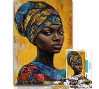 Puzzle 1000 pièces pour Adultes, Art féminin Africain, Puzzle Adulte, Jeu de Quiz, idéal comme Cadeau pour Toute la Famille (Taille 75x50cm)