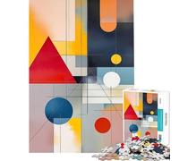 Puzzle 1000 pièces pour Adultes Art géométrique Abstrait et coloré Jeu Impossible et addictif pour cultiver la Patience Cadeau d'anniversaire pour s'amuser en Famille (Taille 75x50cm)