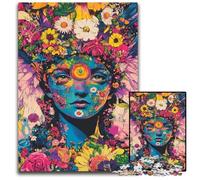 Puzzle 1000 pièces pour Adultes Art Girl Puzzles en Bois Cadeau pour Hommes et Femmes, Quotidien et Occasions spéciales 50x75cm