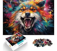 Puzzle 1000 pièces pour Adultes Art Graffiti Renard Jeu Pratique 26 x 38 cm Collection d'artistes Beaux-Arts pour Adolescents de 14 Ans et Plus