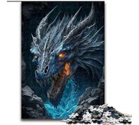 Puzzle 1000 pièces pour Adultes Art Ice Dragon Puzzle Idéal pour Les Amoureux, du Nouvel an, de la Saint-Valentin (Taille : 26x38cm)