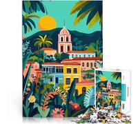 Puzzle 1000 pièces pour Adultes Art Minimaliste de Mexico Jouets de Jeu pour Cadeau Familial décoration Murale 75x50cm