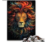 Puzzle 1000 pièces pour Adultes Art Neon Lion Puzzle pour Les Adolescents, Les Couples et Les Amis pour Les Anniversaires, Noël (Taille : 26x38cm)