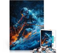 Puzzle 1000 pièces pour Adultes Art numérique de Ski épique Entraînez Votre Cerveau et Vos Mains Idées Cadeaux 75x50cm