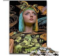 Puzzle 1000 pièces pour Adultes Art psychédélique en Carton, pour Noël et Le Nouvel an, Taille 38x26cm, pour Un Jeu interactif en Famille