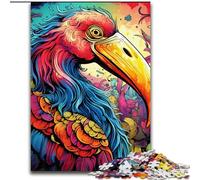 Puzzle 1000 pièces pour Adultes Art psychédélique Flamingo Puzzle pour s'amuser en Famille Parfait pour Les Vacances, Les soirées de Jeux interactives (Taille : 26x38cm)