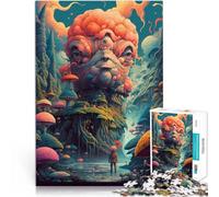 Puzzle 1000 pièces pour Adultes Art psychédélique Jouets de Divertissement Familial Renforcer l'amour Entre Les Couples 75x50cm