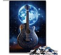 Puzzle 1000 pièces pour Adultes Art Star Guitare Puzzle en Carton, Casse-tête Stimulant pour Les Adolescents, Parfait pour la décoration intérieure ou comme Cadeau 1000 pièces(26x38cm)