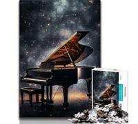Puzzle 1000 pièces pour Adultes Art Star Piano 1000 pièces pour Adolescents Anti-Stress Staycation Kill Time Cadeau Amusant (38x26cm)