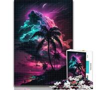 Puzzle 1000 pièces pour Adultes AstroIsland avec Nuages tropicaux, Cadeau pour Adolescents, Jouet éducatif et décompressant, Cadeau du Père Noël Secret, 26x38cm