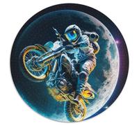 Puzzle 1000 pièces pour Adultes Astronaute à Moto Puzzles Idéal pour Le Plaisir en Famille, la détente et Les Cadeaux de Vacances 67,5 x 67,5 cm