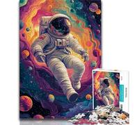 Puzzle 1000 pièces pour Adultes Astronaute, Aide Le Cerveau à exercer des Jouets addictifs pour cultiver la Patience Collection d'artistes, Beaux-Arts 38x26cm