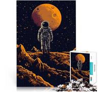 Puzzle 1000 pièces pour Adultes Astronaute Brun Jeu Familial Anti-Stress Défi Difficile Offrir en Cadeau à Toute la Famille 52x38cm