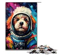 Puzzle 1000 pièces pour Adultes Astronaute Caniche Bébé par SplattersLots of Thick Color Puzzle Hands on Game 75x50cm