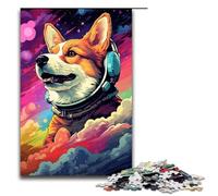 Puzzle 1000 pièces pour Adultes Astronaute Corgi Baby Jeu Puzzles pour est idéal comme Cadeau pour Toute la Famille 75x50cm