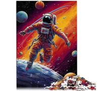 Puzzle 1000 pièces pour Adultes Astronaute Couleurs étonnantes pour s'amuser en Famille 26x38cm Anniversaire Unique et Cadeaux pour Adolescents 14 Ans et Plus