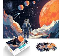 Puzzle 1000 pièces pour Adultes Astronaute dans l'espace~ Jouet éducatif intellectuel décompressant Idées Cadeaux 52x38cm