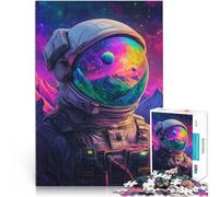 Puzzle 1000 pièces pour Adultes Astronaute dans l'espace Jouets de Jeu pour Cadeau Familial Œuvre d'art 38x26cm