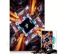 Puzzle 1000 pièces pour Adultes Astronaute dans Un Tunnel Spatial Jeu de Construction Propre et Amusant Activité relaxante pour Un Anniversaire (38x26cm)