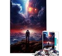 Puzzle 1000 pièces pour Adultes Astronaute dans Une tempête de nébuleuses Jouet addictif pour cultiver la Patience Jeu éducatif Activités familiales Cadeau Artistique (Dimensions 50x75cm)