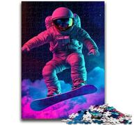Puzzle 1000 pièces pour Adultes, Astronaute et Surf Spatial, Anti-Stress, avec pièces entièrement emboîtables de Formes aléatoires, pour Les Enfants de 14 Ans et Plus, 50x75cm