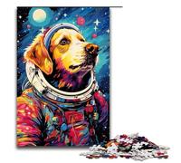 Puzzle 1000 pièces pour Adultes Astronaute Golden Retriever à Faire soi même idéal comme Cadeau de Noël pour Les Adolescents de 14 Ans et Plus 75 x 50 cm
