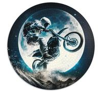 Puzzle 1000 pièces pour Adultes Astronaute Moto Puzzles impossibles pour Adultes pour Les Anniversaires et Les fêtes 67,5 x 67,5 cm