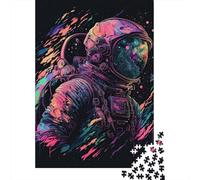 Puzzle 1000 pièces pour Adultes Astronaute Néon Puzzles en Bois carrés 6 pièces Puzzle Unique Jeux éducatifs Amusants Jouets 1000 pièces (75 x 50 cm)