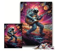 Puzzle 1000 pièces pour Adultes Astronaute Puzzles Difficiles pour Adultes 50x75cm Cadeau de défi cérébral, activité éducative pour Adolescents