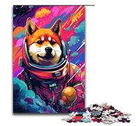 Puzzle 1000 pièces pour Adultes Astronaute Shiba Inu par SplattersLots of Thick Color Puzzle Hands on Game 75x50cm