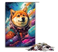 Puzzle 1000 pièces pour Adultes Astronaute Shiba Inu par SplattersLots of Thick Color Puzzle Hands on Game 75x50cm