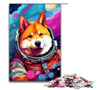 Puzzle 1000 pièces pour Adultes Astronaute Shiba Inu par SplattersLots of Thick Color Puzzle Hands on Game 75x50cm