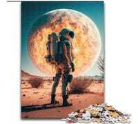 Puzzle 1000 pièces pour Adultes Astronaute sur Une Nouvelle planète Puzzles en Bois Loisirs créatifs en Famille, Parfaits pour Les Anniversaires et Les Vacances Taille 50x75cm