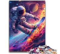 Puzzle 1000 pièces pour Adultes, Astronaute Surfeur, Jouet éducatif Anti-Stress (38x26cm)