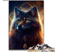 Puzzle 1000 pièces pour Adultes, Attrape-rêves, Chat, en Carton, idée Cadeau d'anniversaire, Jeu de réflexion Stimulant, 1000 pièces(26x38cm)