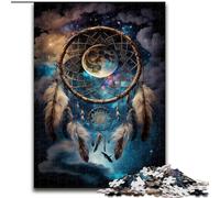 Puzzle 1000 pièces pour Adultes Attrape-rêves Magique en Bois, pour Les 14 Ans et Plus 50x75cm Jeu de réflexion pour Adolescents, pour Les fêtes