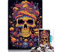 Puzzle 1000 pièces pour Adultes avec têtes de Mort colorées, idéal comme Cadeau pour Toute la Famille, à partir de 14 Ans, 26x38cm