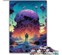 Puzzle 1000 pièces pour Adultes, Aventurier de l'espace, en Bois, idéal pour Noël et Le Nouvel an, Cadeau de Noël 50x75cm pour Les fêtes, Les Anniversaires et Les soirées Jeux en Famille.