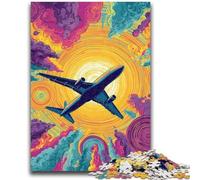 Puzzle 1000 pièces pour Adultes, Avion coloré, pour Les 14 Ans et Plus, pour s'amuser en Famille et pour Une soirée de Jeux, Jouets Cadeaux 50x75cm