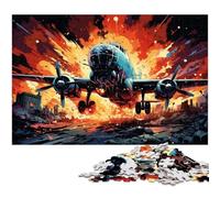 Puzzle 1000 pièces pour Adultes Avion de Chasse coloré Puzzle Impossible pour Adolescents de 14 Ans et Plus 1000 pièces (38 x 26 cm)