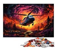 Puzzle 1000 pièces pour Adultes Avion en Couleur Ciel Puzzle Une œuvre d'art pour Adolescents de 14 Ans et Plus 1000 pièces (75 x 50 cm)