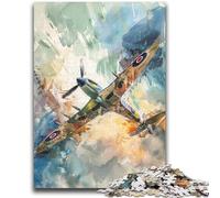 Puzzle 1000 pièces pour Adultes Avion Spitfire, idéal comme Cadeau pour Toute la Famille, à partir de 14 Ans, 50x75cm