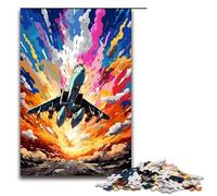 Puzzle 1000 pièces pour Adultes Avions entourés d'éclaboussures Beaucoup de Couleurs Puzzle éducatif Jeu éducatif pour Anniversaire Noël 75x50cm
