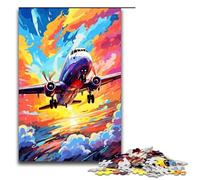 Puzzle 1000 pièces pour Adultes Avions entourés d'éclaboussures Beaucoup de Couleurs Puzzle pour Jeu éducatif Jouet de défi Illustration Cadeau 75 x 50 cm
