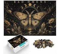Puzzle 1000 pièces pour Adultes, Bad Omens Moth and Moon Phases