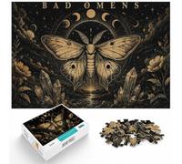 Puzzle 1000 pièces pour Adultes, Bad Omens Moth and Moon Phases