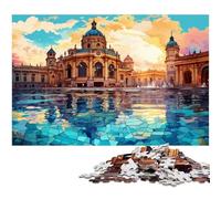 Puzzle 1000 pièces pour Adultes Bains thermaux psychédéliques colorés à Budapest Puzzle pour Cadeaux Soulagement du Stress Défi Difficile 1000 pièces (75 x 50 cm)